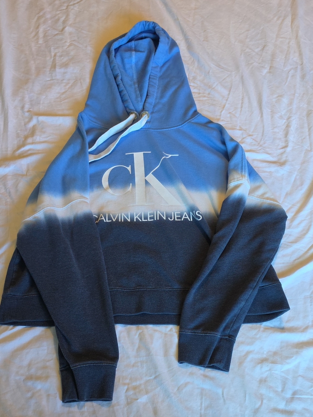 Calvin Klein Women's Blue Ombre Pullover Hoodie